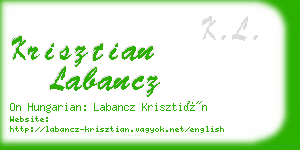 krisztian labancz business card